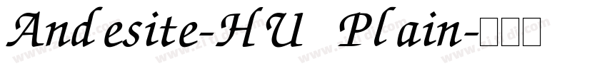 Andesite-HU Plain字体转换